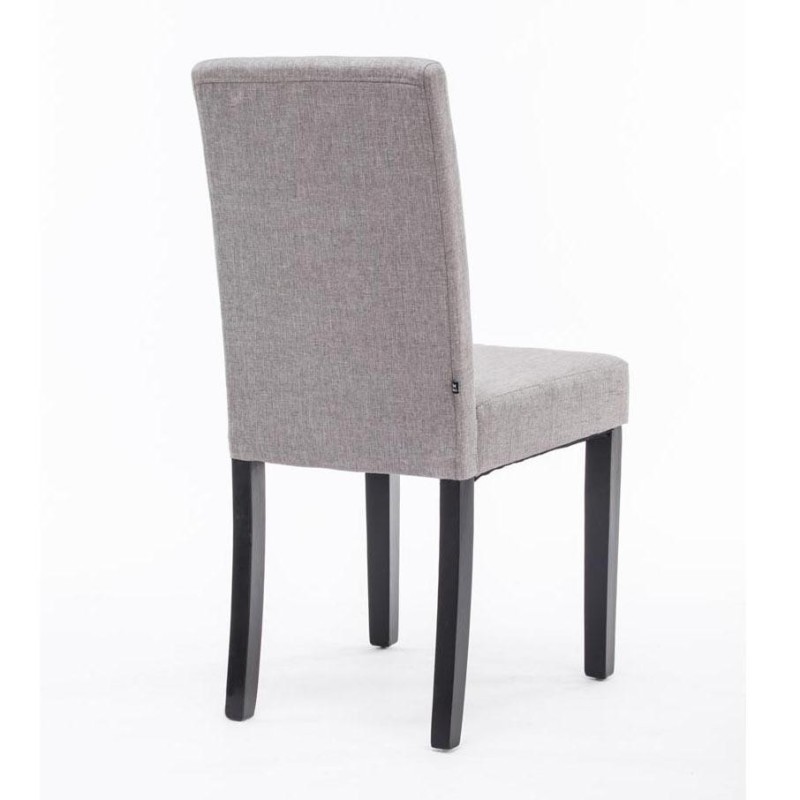 Silla de Confidente MITA TELA, patas negras en color crema