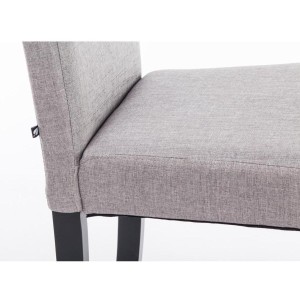Silla de Confidente MITA TELA, patas negras en color crema