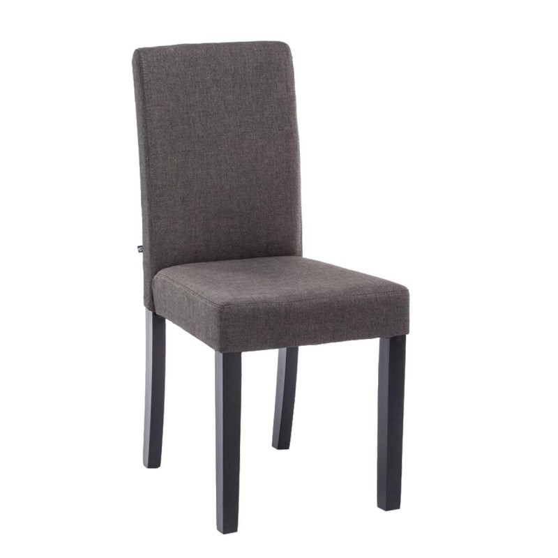 Silla de Confidente MITA TELA, patas negras en color crema