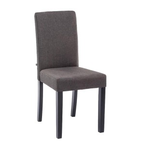 Silla de Confidente MITA TELA, patas negras en color crema