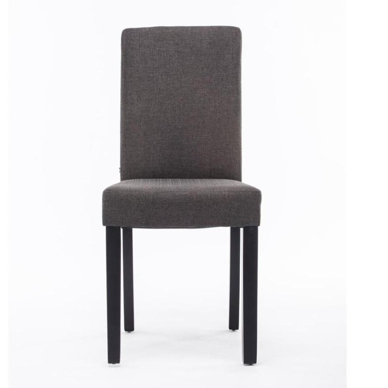 Silla de Confidente MITA TELA, patas negras en color crema