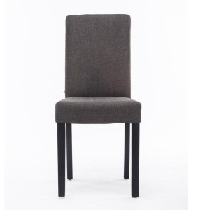Silla de Confidente MITA TELA, patas negras en color crema