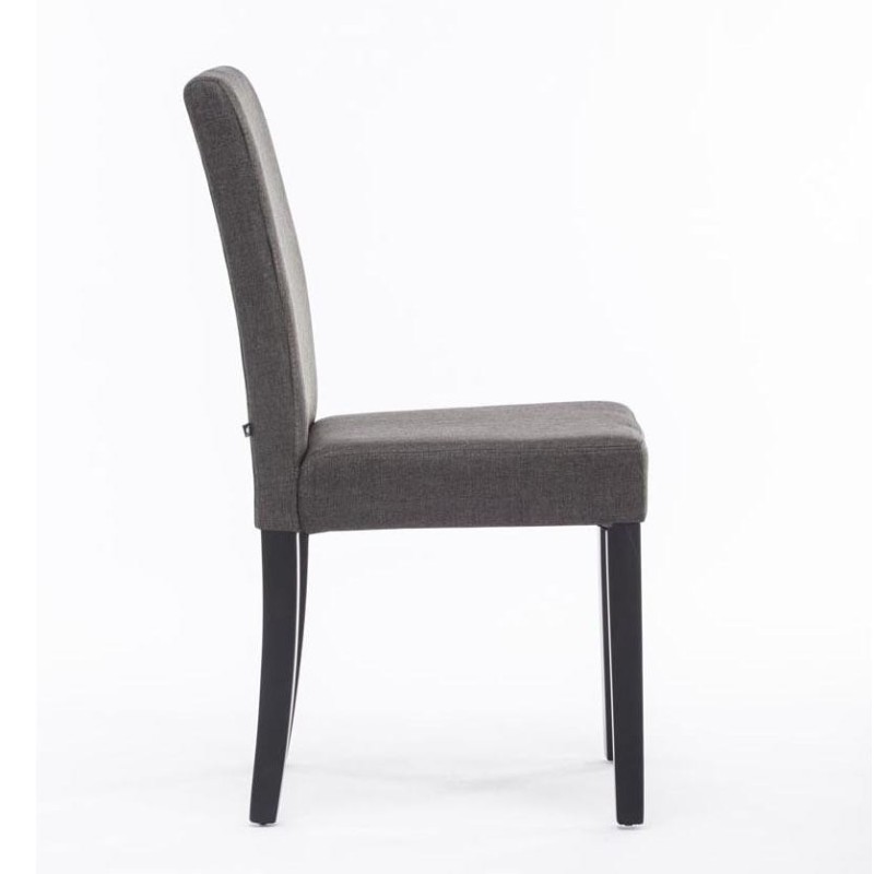 Silla de Confidente MITA TELA, patas negras en color crema