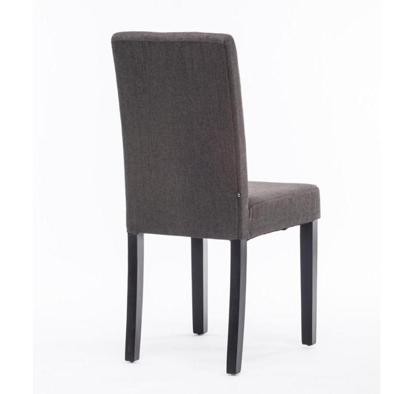 Silla de Confidente MITA TELA, patas negras en color crema