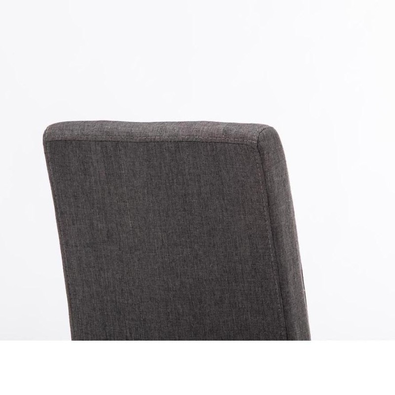 Silla de Confidente MITA TELA, patas negras en color crema