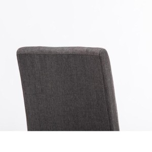Silla de Confidente MITA TELA, patas negras en color crema
