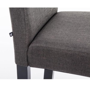 Silla de Confidente MITA TELA, patas negras en color crema