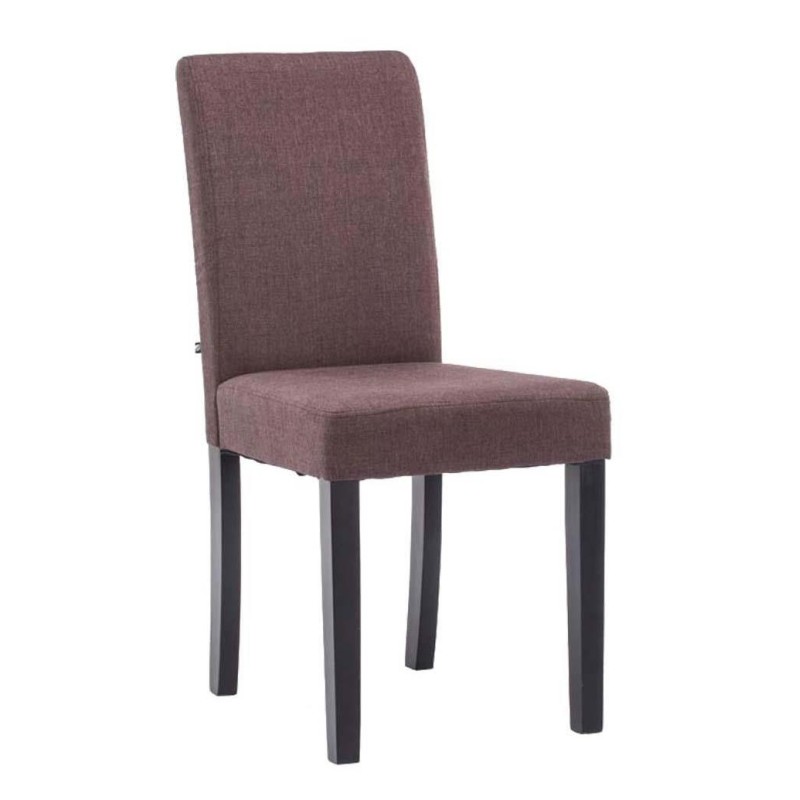 Silla de Confidente MITA TELA, patas negras en color crema