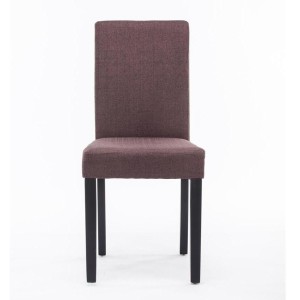 Silla de Confidente MITA TELA, patas negras en color crema