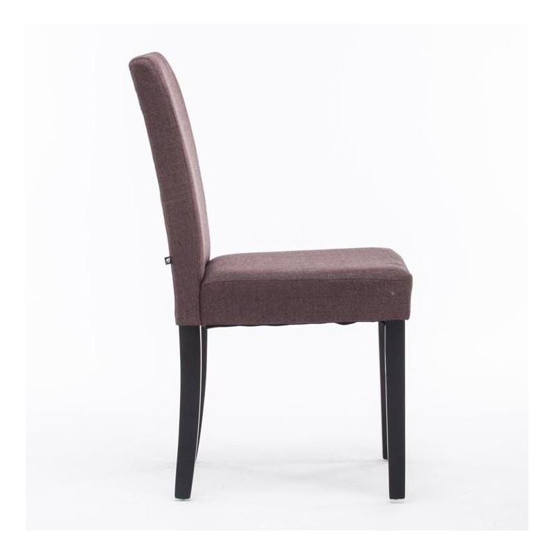 Silla de Confidente MITA TELA, patas negras en color crema