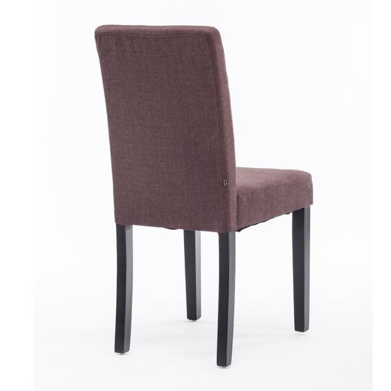 Silla de Confidente MITA TELA, patas negras en color crema