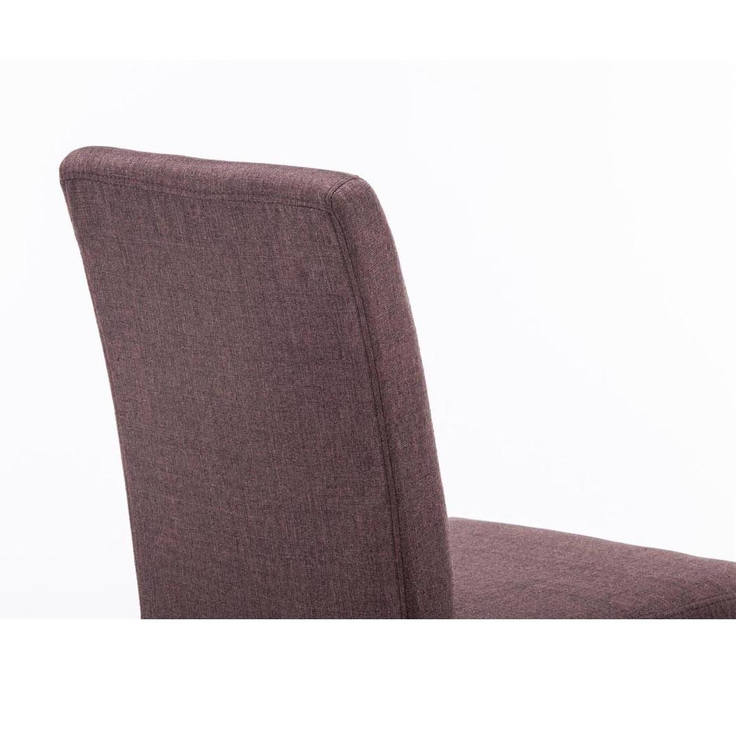 Silla de Confidente MITA TELA, Patas de Madera Negras, color Crema