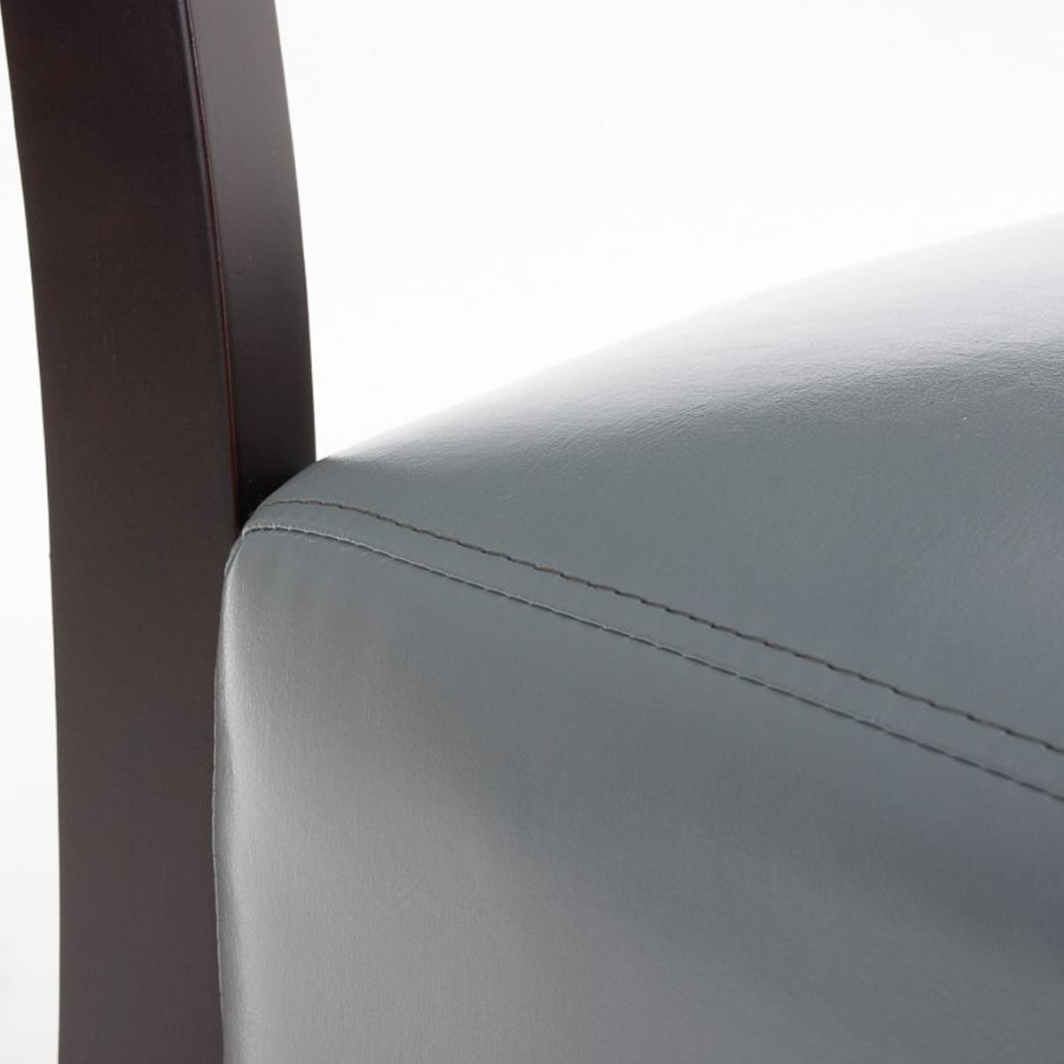 Silla de Confidente CAPULCO, Patas de Madera Marrones, color Negro