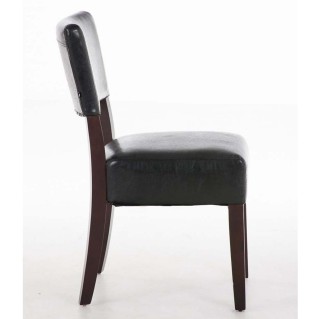 Silla de Confidente CAPULCO, patas marrones en color negro 2