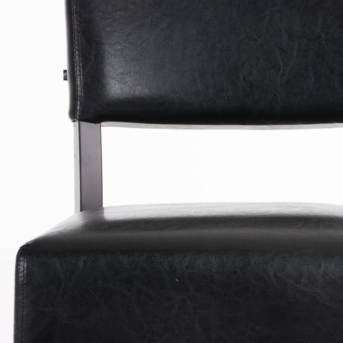 Silla de Confidente CAPULCO, Patas de Madera Marrones, color Negro