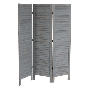 Biombo de madera LEO 170x138x2cm, muy elegante, color gris
