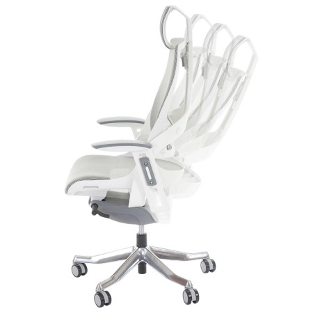 Silla ergonómica NIGER, totalmente ajustable, en gris claro 2