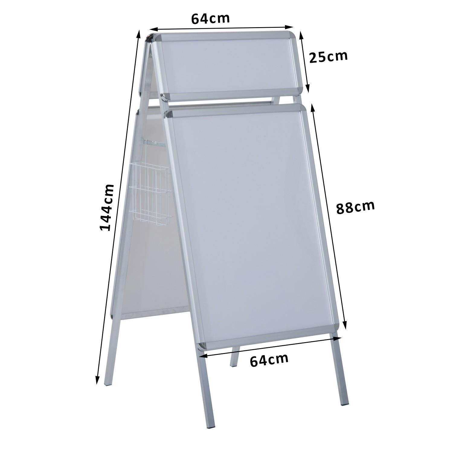 Panel Publicitario de Doble Cara ALEJO PRO, 64x8x144 cm, en Aluminio y PVC