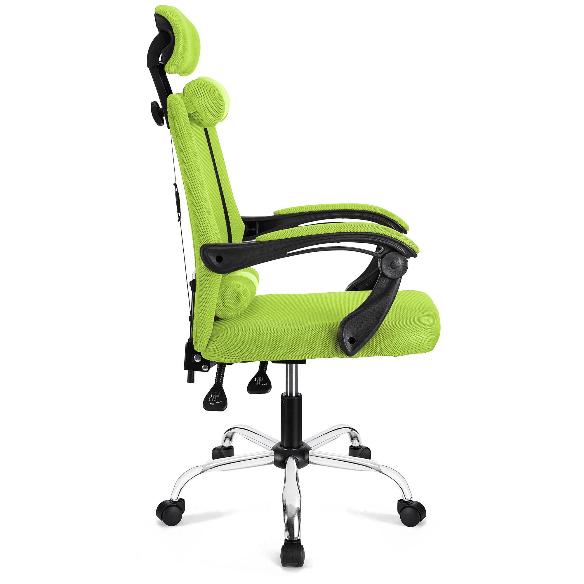 Silla Ergonómica FABIO, Reclinable, con Cojines, en Malla Transpirable color Negro