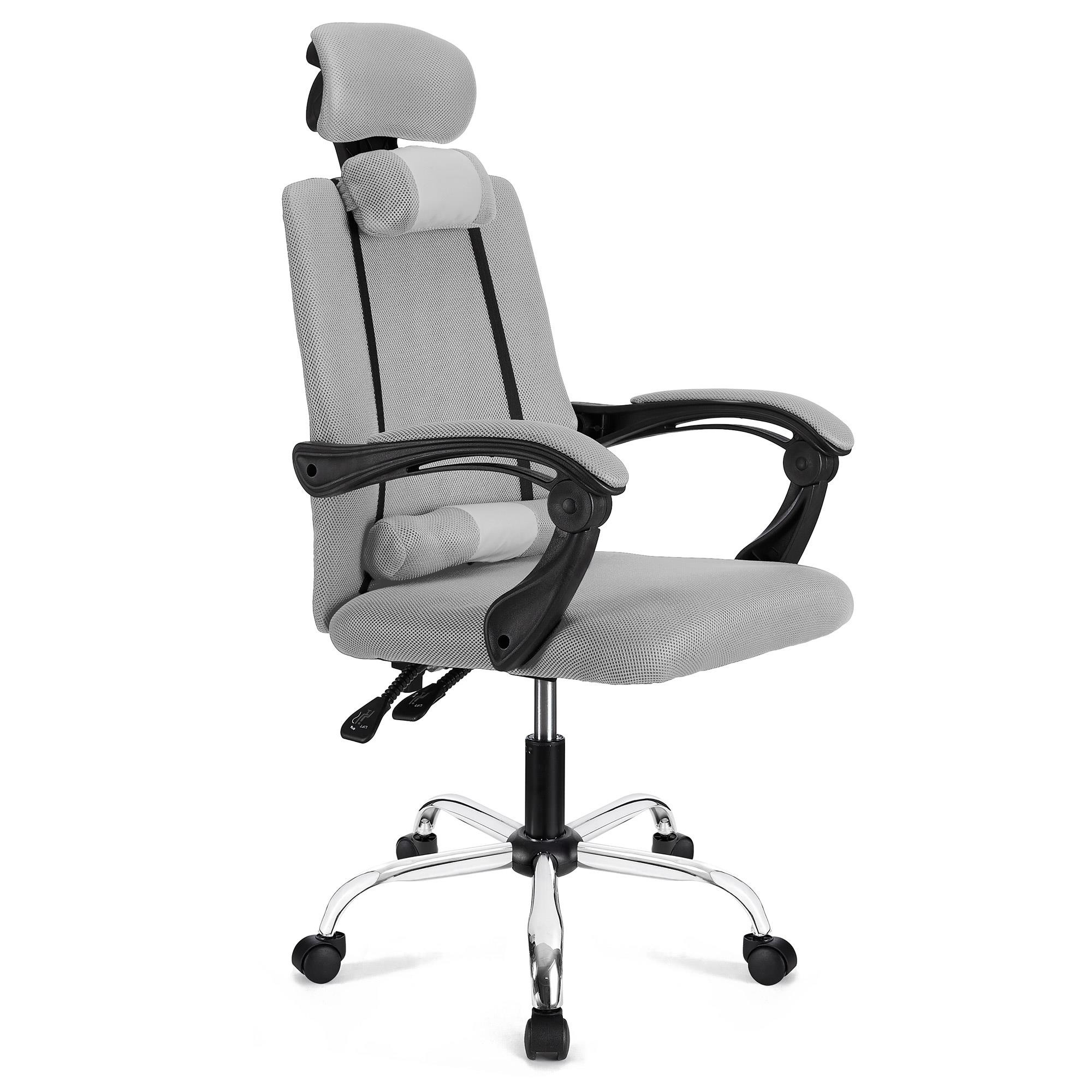 Silla Ergonómica FABIO, Reclinable, con Cojines, en Malla Transpirable color Negro
