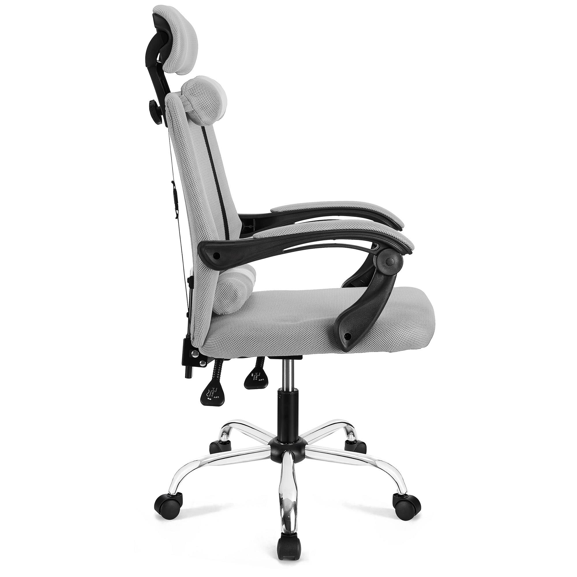 Silla Ergonómica FABIO, Reclinable, con Cojines, en Malla Transpirable color Negro