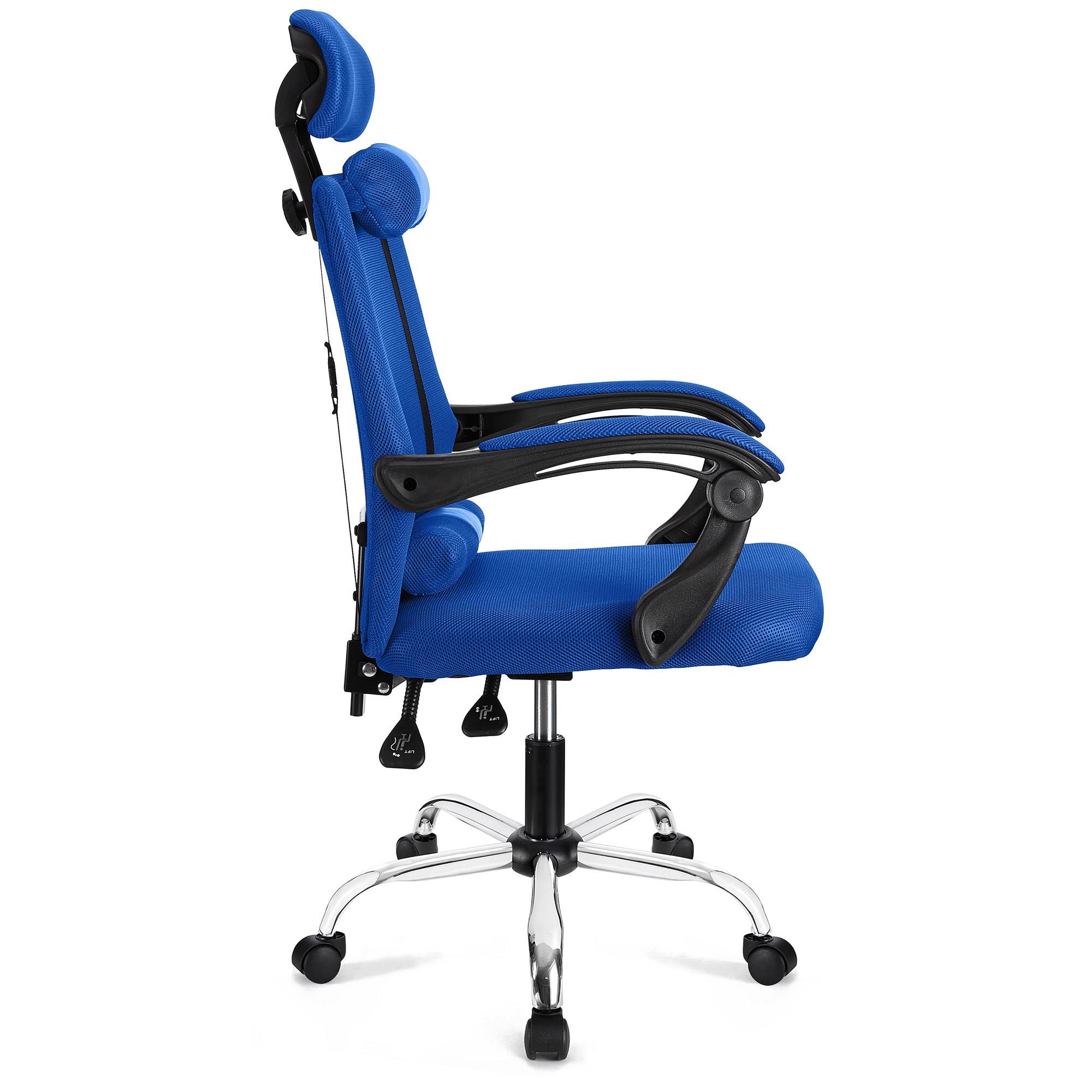 Silla Ergonómica FABIO, Reclinable, con Cojines, en Malla Transpirable color Negro