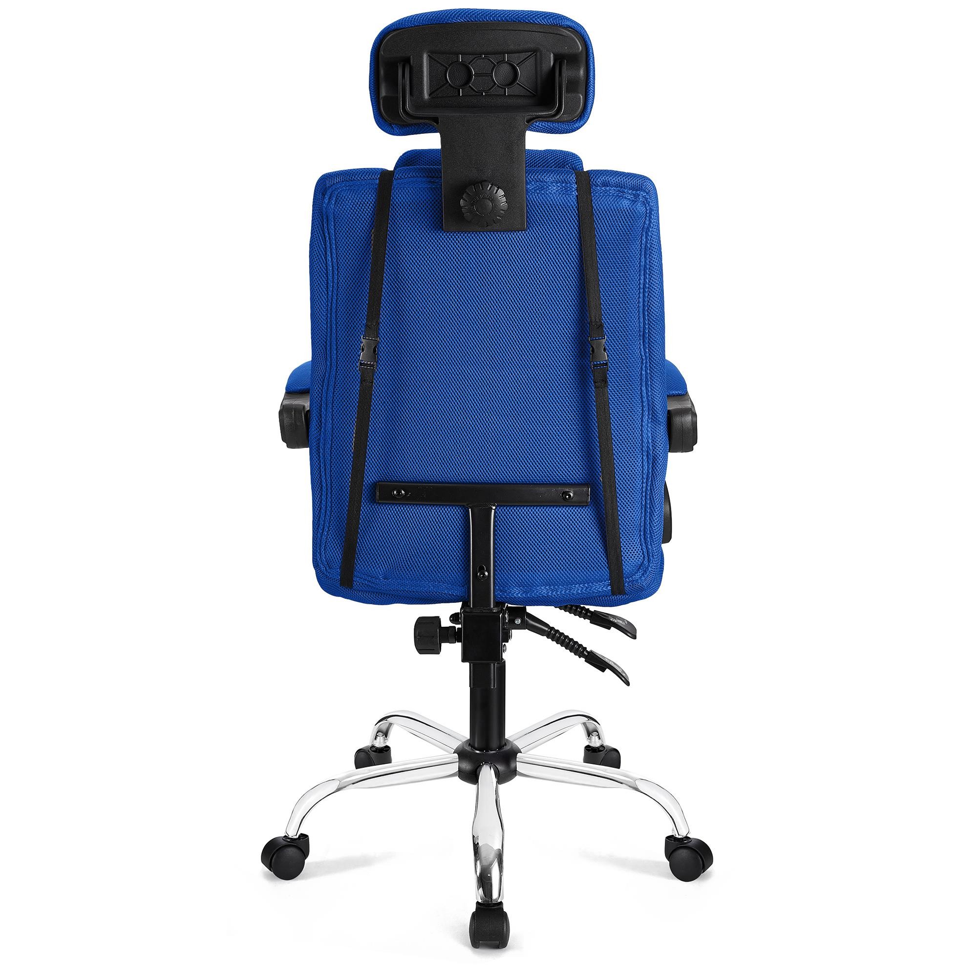 Silla Ergonómica FABIO, Reclinable, con Cojines, en Malla Transpirable color Negro