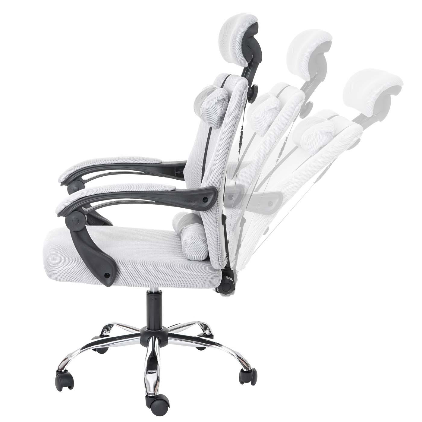 Silla Ergonómica FABIO, Reclinable, con Cojines, en Malla Transpirable color Negro