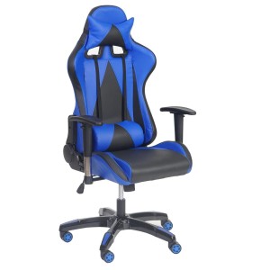 Silla gaming RACING LUCA, reclinable, en piel color negro/azul