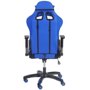 Silla gaming RACING LUCA, reclinable, en piel color negro/azul