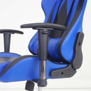 Silla gaming RACING LUCA, reclinable, en piel color negro/azul