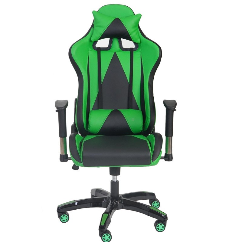 Silla gaming RACING LUCA, reclinable, en piel color negro/azul