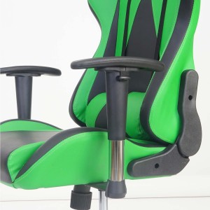 Silla gaming RACING LUCA, reclinable, en piel color negro/azul