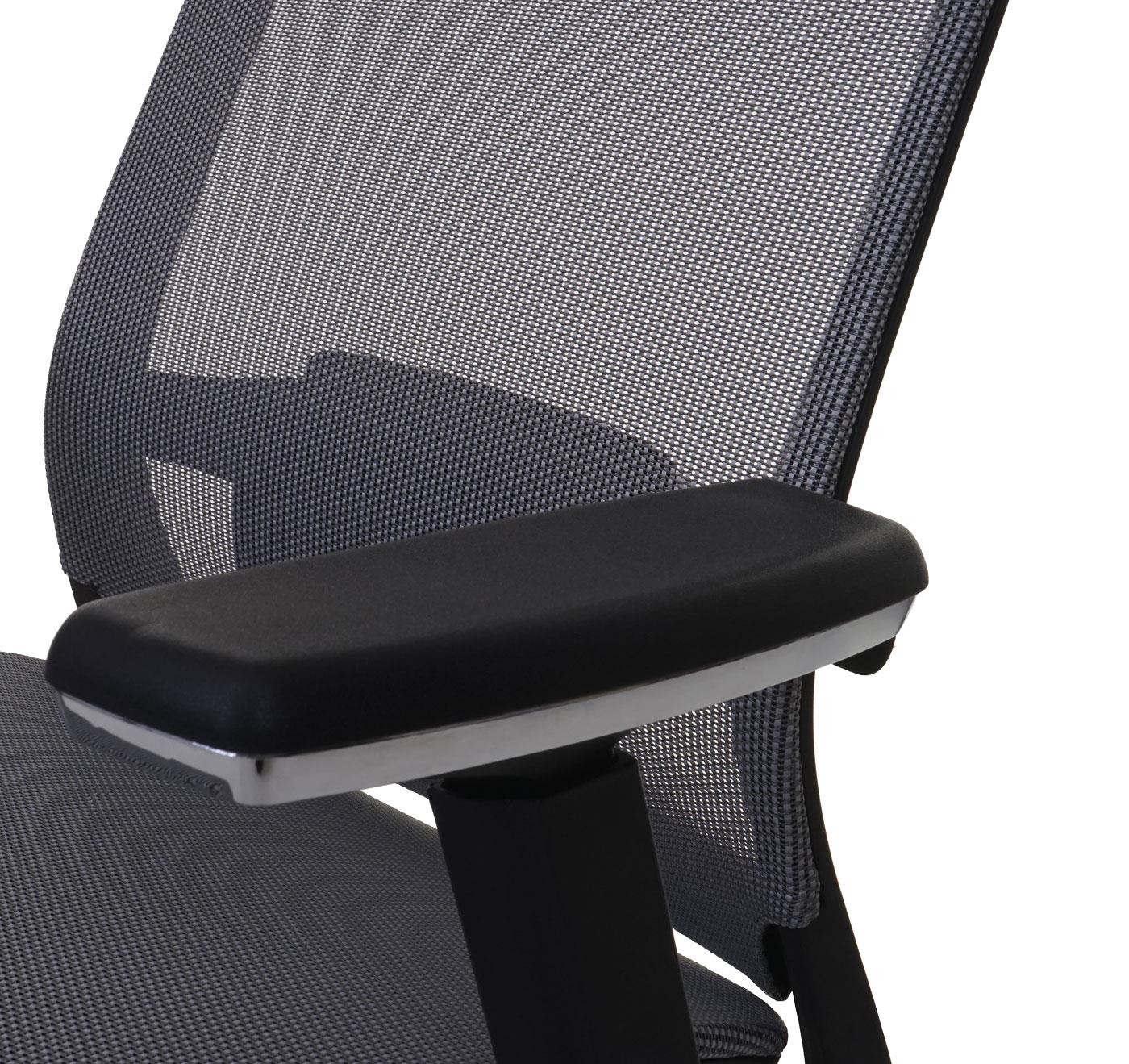Silla Ergonómica NUTAL, Totalmente Ajustable, Soporte Lumbar, en Color Negro/Gris