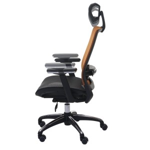 Silla de oficina NUTAL totalmente ajustable en malla color negro/gris
