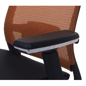 Silla de oficina NUTAL totalmente ajustable en malla color negro/gris