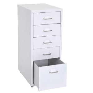 Archivador HUT 5 CAJONES, 69x28x44 cm, en Acero color Blanco