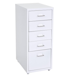 Archivador HUT 5 CAJONES, 69x28x44 cm, en Acero color Blanco 2