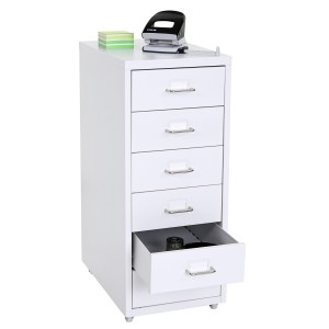 Archivador HUT 6 CAJONES, 69x28x44 cm, en Acero color Blanco