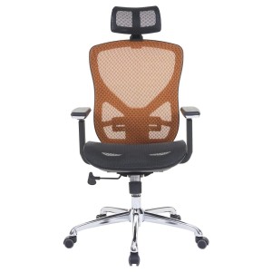 Silla ergonómica LAMBI totalmente ajustable en malla color negro y gris