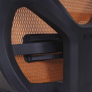 Silla ergonómica LAMBI totalmente ajustable en malla color negro y gris