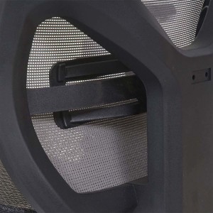 Silla ergonómica LAMBI totalmente ajustable en malla color negro y gris