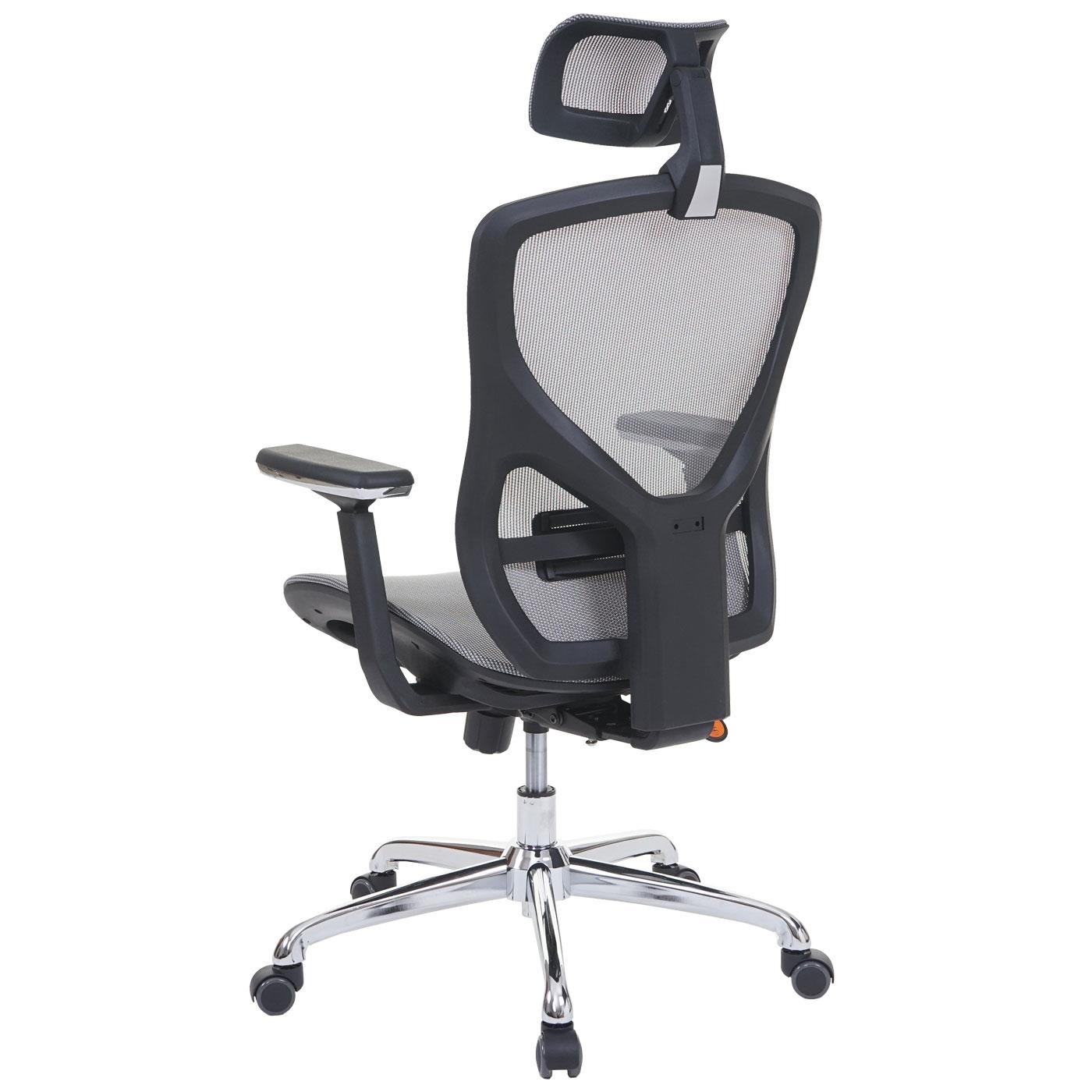 Silla Ergonómica LAMBI, Totalmente Ajustable, Soporte Lumbar, en Color Negro / Gris