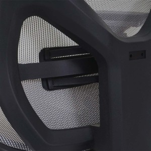 Silla ergonómica LAMBI totalmente ajustable en malla color negro y gris