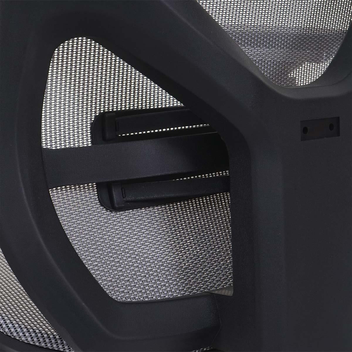 Silla Ergonómica LAMBI, Totalmente Ajustable, Soporte Lumbar, en Color Negro / Gris