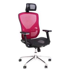 Silla ergonómica LAMBI totalmente ajustable en malla color negro y gris