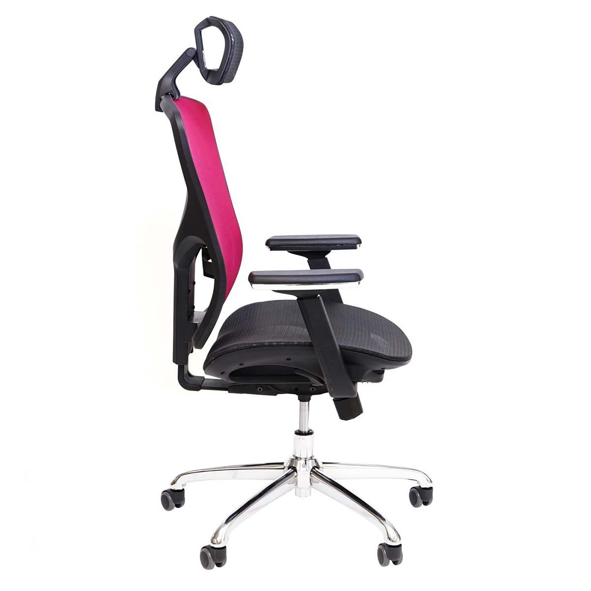 Silla Ergonómica LAMBI, Totalmente Ajustable, Soporte Lumbar, en Color Negro / Gris