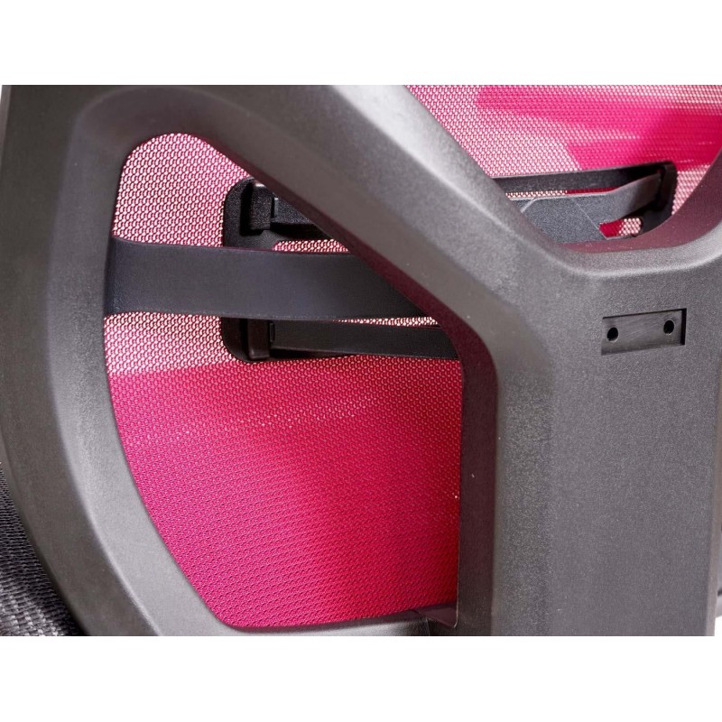 Silla ergonómica LAMBI totalmente ajustable en malla color negro y gris