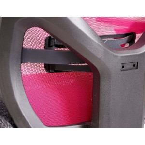 Silla ergonómica LAMBI totalmente ajustable en malla color negro y gris