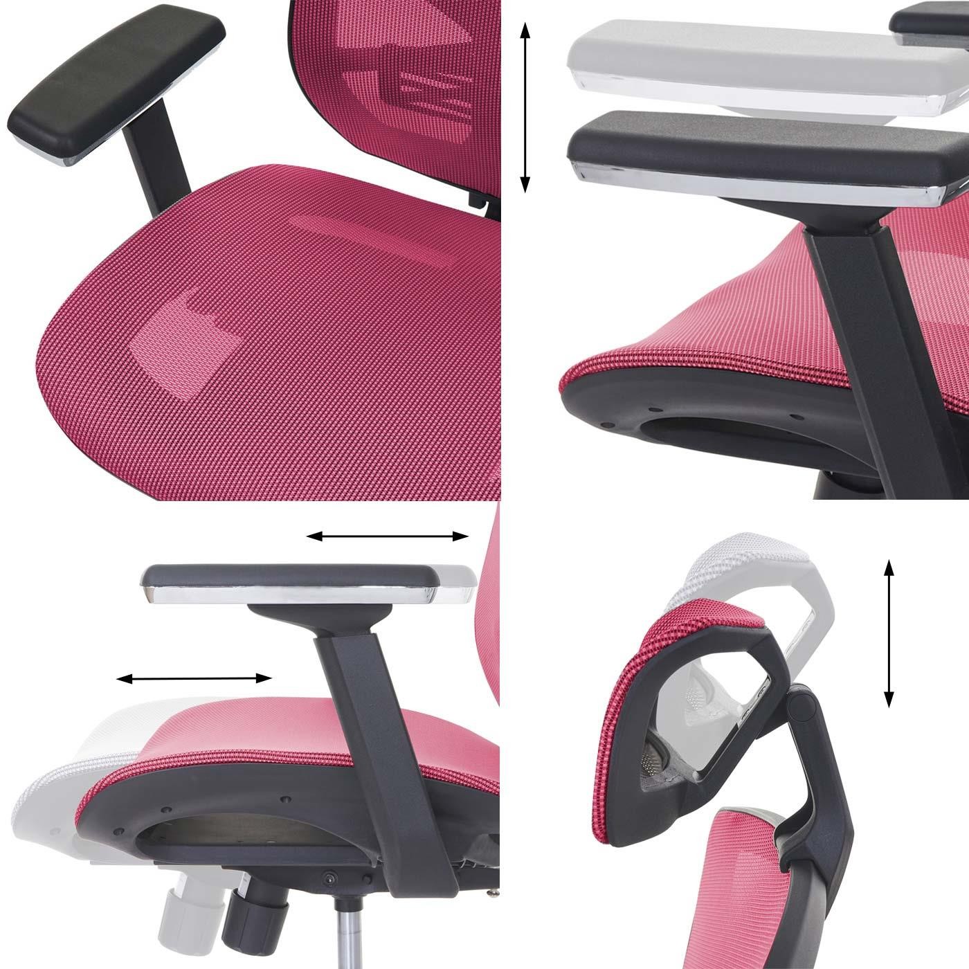 Silla Ergonómica LAMBI, Totalmente Ajustable, Soporte Lumbar, en Color Negro / Gris